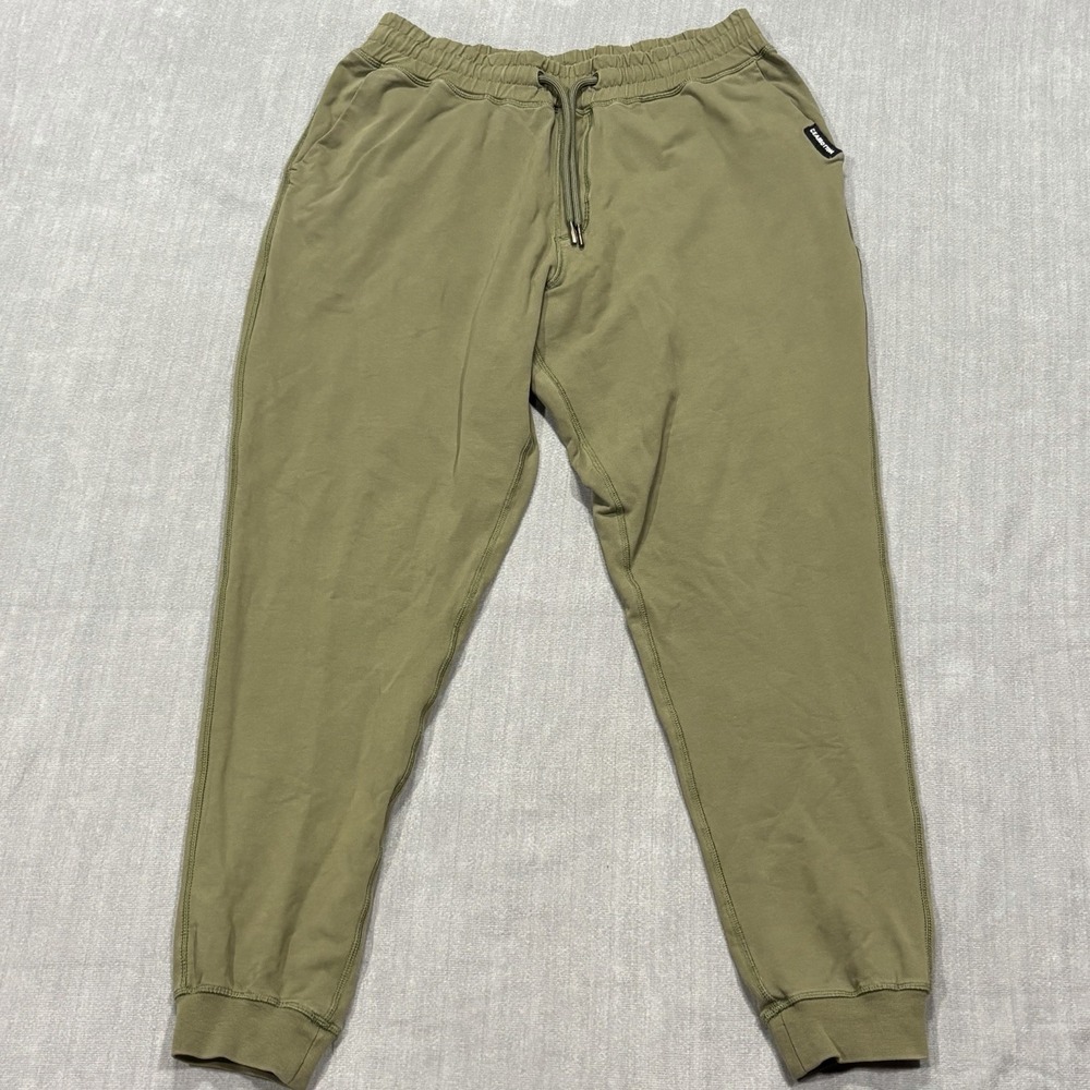 Bearbottom Jogger Pants Mens Medium Green Elastic Waist Drawstrings Stretch